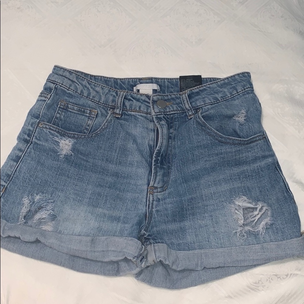 H&M Distressed Jean Shorts